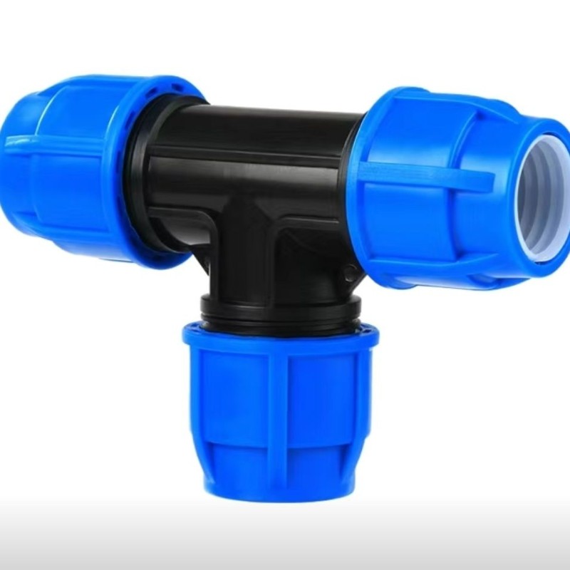 水管接头三通异形三通PE管件塑料快速水管接头6分转4分32*25三通