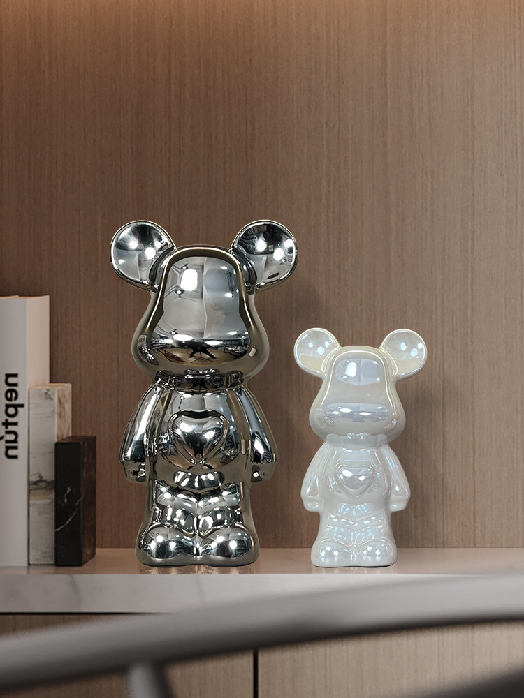 暴力熊摆件客厅酒柜电视柜存钱罐轻奢家居儿童房间办公桌面装饰品