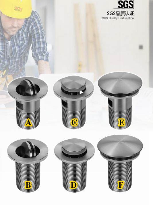 VIBORG 304不锈钢台盆下水器面盆去水器洗脸盆弹跳水塞38排水配件,家装主材,下水器,淘宝优惠券,粉丝福利购,淘宝优惠卷