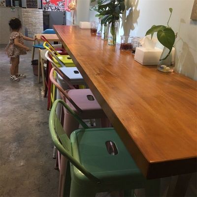 实木墙上一字隔板置物架靠墙电脑桌家用写字台挂墙书桌吧台板餐桌