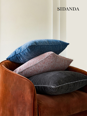 SIDANDA现代简约客厅沙发羽毛抱枕轻奢床头靠枕设计师白鹅毛靠垫