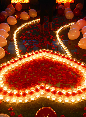 蜡烛浪漫惊喜生日求婚创意布置套餐表白示爱场景装饰用品情人节