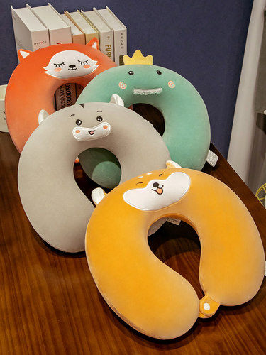记忆棉U型枕卡通护颈枕飞机旅行头枕便携坐车用学生颈椎枕头靠枕