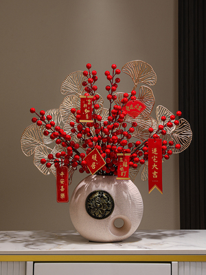 新年装饰摆件过年氛围布置客厅蛇年春节贺年喜庆家里屋内福桶