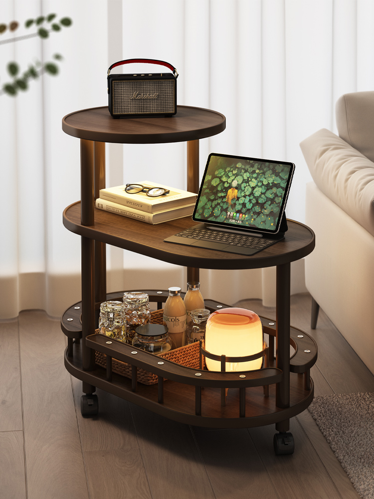 沙发边几茶几茶桌可移动客厅实木小户型侧边边柜置物柜零食小推车
