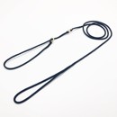 进口新款 黑色4mm圆形尼龙P链狗狗带一体链专业比赛牵引绳训练绳绳