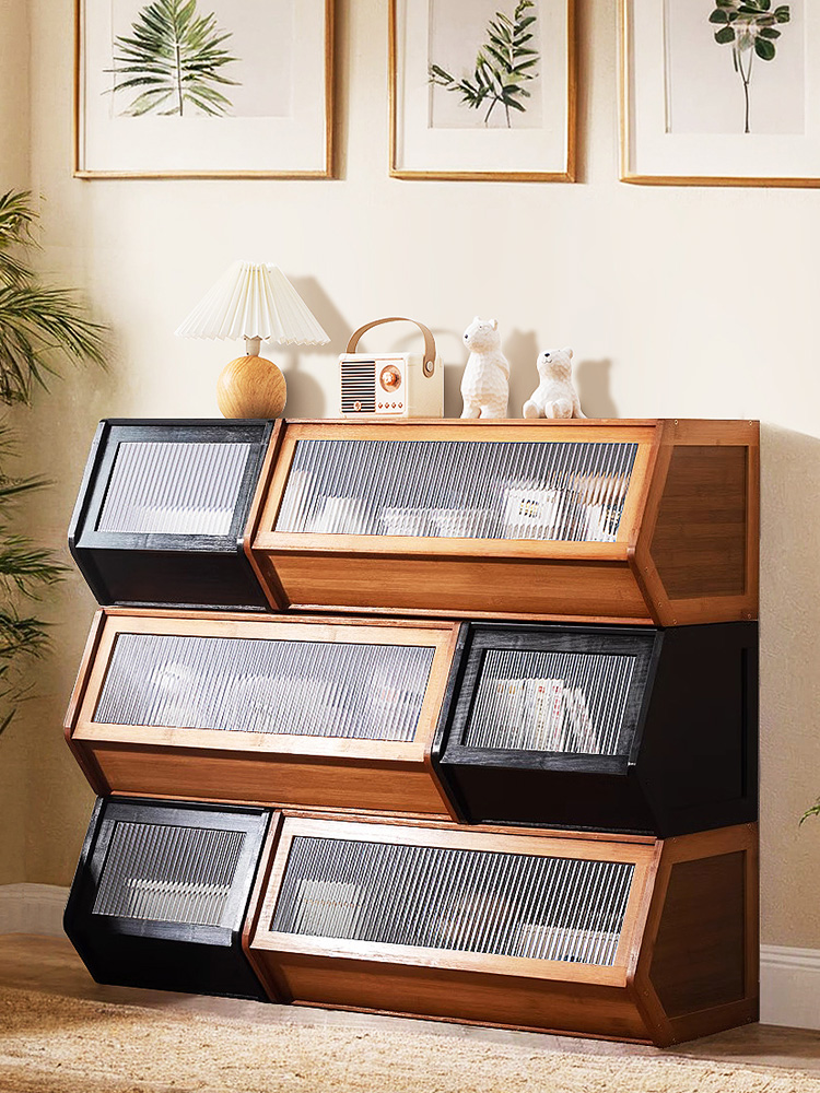 收纳柜子置物柜家用零食客厅杂物储物房间多层卧室整理架简易书柜