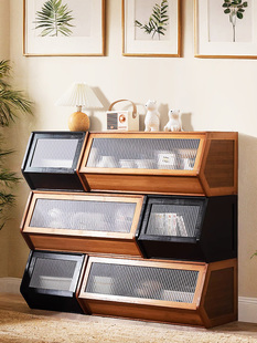 收纳柜子置物柜家用零食客厅杂物储物房间多层卧室整理架简易书柜