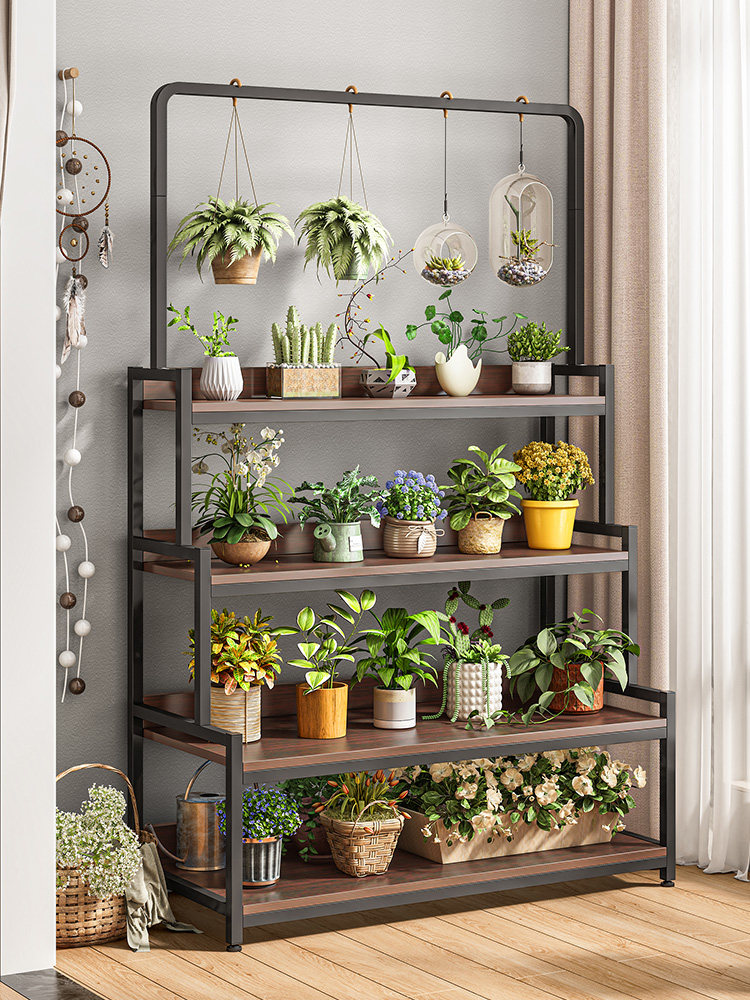 花架置物架阳台花盆架展示悬挂多肉花架子客厅落地式新款一体靠墙,住宅家具,花架/花几,淘宝优惠券,粉丝福利购,淘宝优惠卷