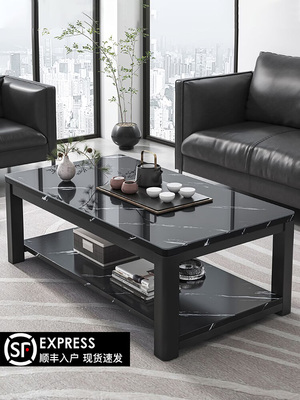 茶几办公室极简茶桌轻奢现代简约桌子小户型钢化玻璃茶几客厅家用