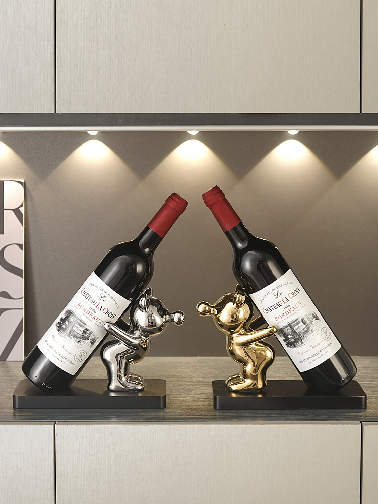 红酒架创意红酒托酒杯架托置物架轻奢酒柜摆件葡萄酒客厅装饰品