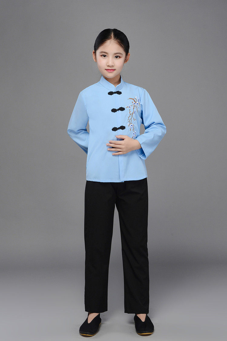新儿童中山装演出男女民国风服装中小学生五四青年新年主持合唱朗