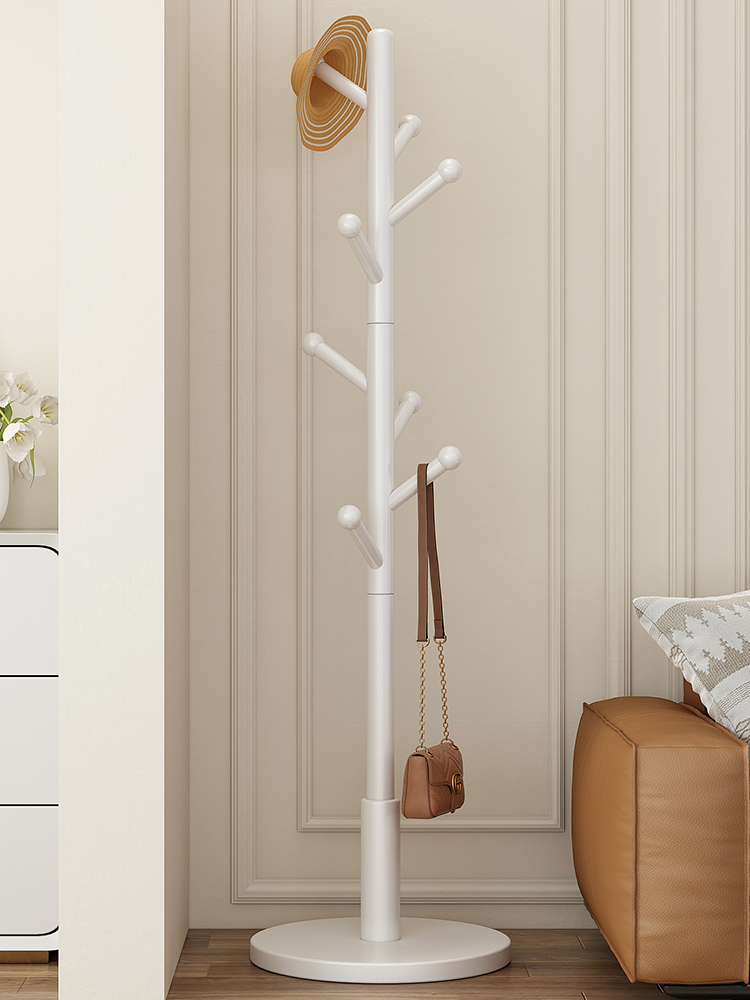 实木衣帽架落地卧室家用挂衣架简易立式衣架挂衣杆室内客厅挂包架