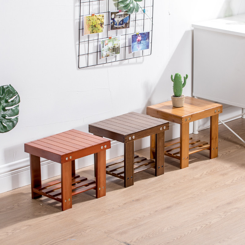 小板凳实木凳子田园创意竹凳儿童换鞋凳非塑料方凳脚凳家用洗衣凳,住宅家具,矮凳,淘宝优惠券,粉丝福利购,淘宝优惠卷