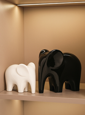 创意大象酒柜装饰摆件家居客厅电视柜无障碍高档高档工艺品陈设