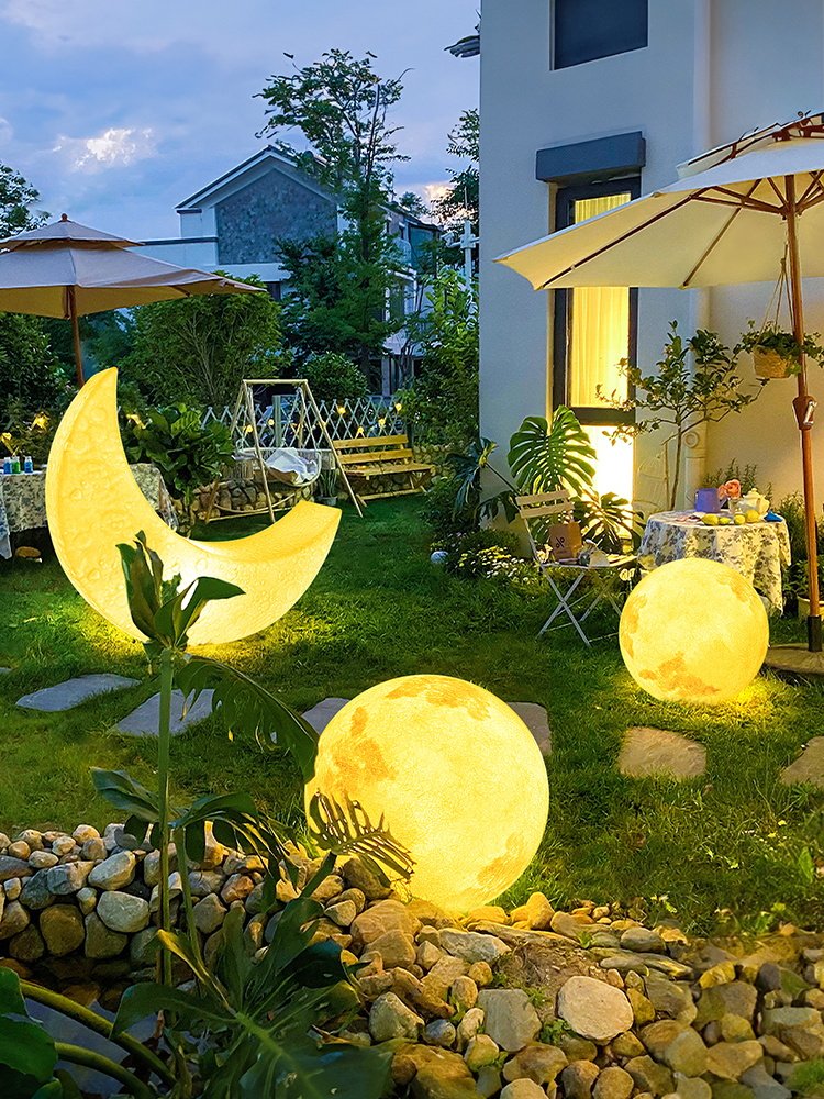 太阳能庭院灯户外草坪灯防水月球月亮院子花园小院造景布置发光球,家装灯饰光源,景观庭院灯饰,淘宝优惠券,粉丝福利购,淘宝优惠卷