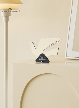 紫菜和平鸽子装饰品现代极简主义家庭客厅入口桌子装饰品创意装饰