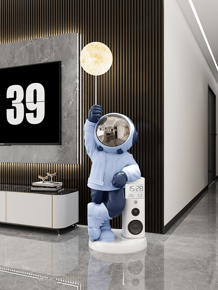 宇航员太空人大型落地摆件客厅电视柜旁边装饰品轻奢高档搬家礼物