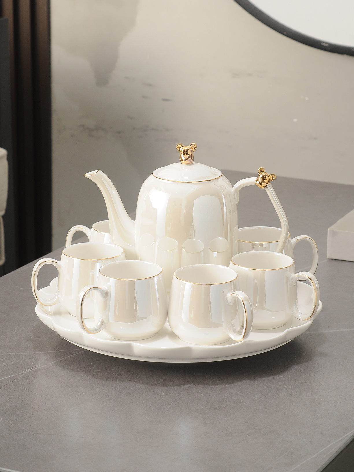 茶具套装2025新款轻奢高档简约水杯家用客厅茶杯欧式陶瓷乔迁礼盒