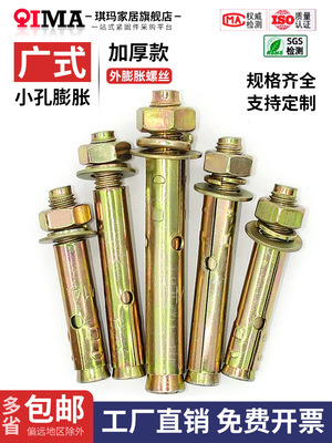 彩锌广式外膨胀螺丝拉爆膨胀螺栓加长爆炸螺丝铁膨胀钉M6M8M10M12