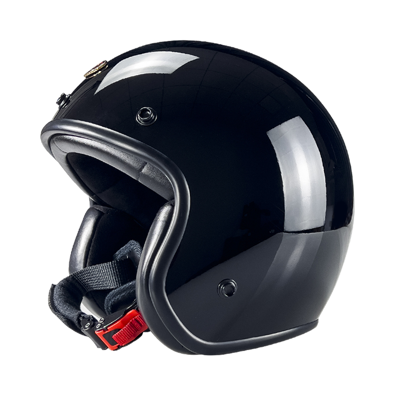 高档台湾JEF头盔品牌机车复古摩托车巡航半盔3C认证男女踏板4分之 摩托车/装备/配件 摩托车头盔 原图主图