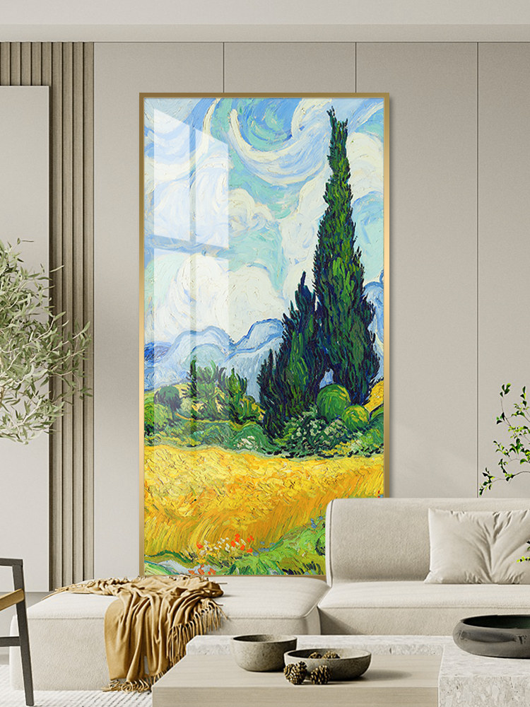 梵高世界名画玄关装饰画丰收星空正门口挂画走廊过道楼梯口壁画,家居饰品,现代装饰画,淘宝优惠券,粉丝福利购,淘宝优惠卷