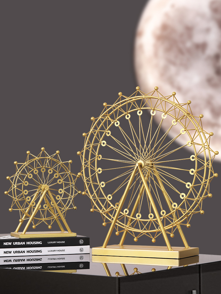 北欧轻奢摆件家居客厅卧室装饰品摩天轮玄关酒柜电视柜创意小摆设