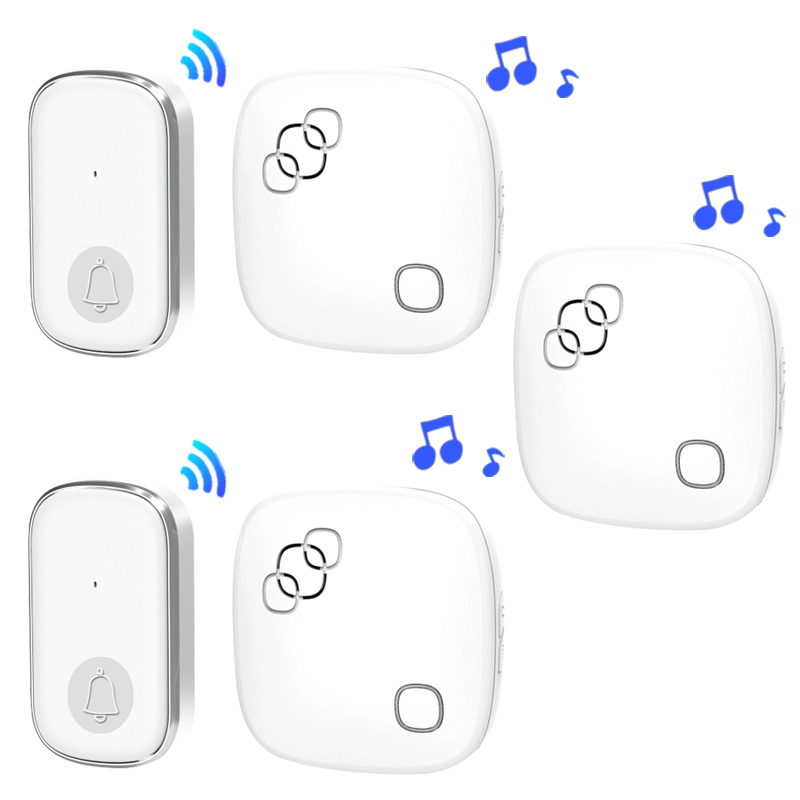 无线门铃电池款一拖三超远距离家用电池直流电免插电无线呼叫器铃