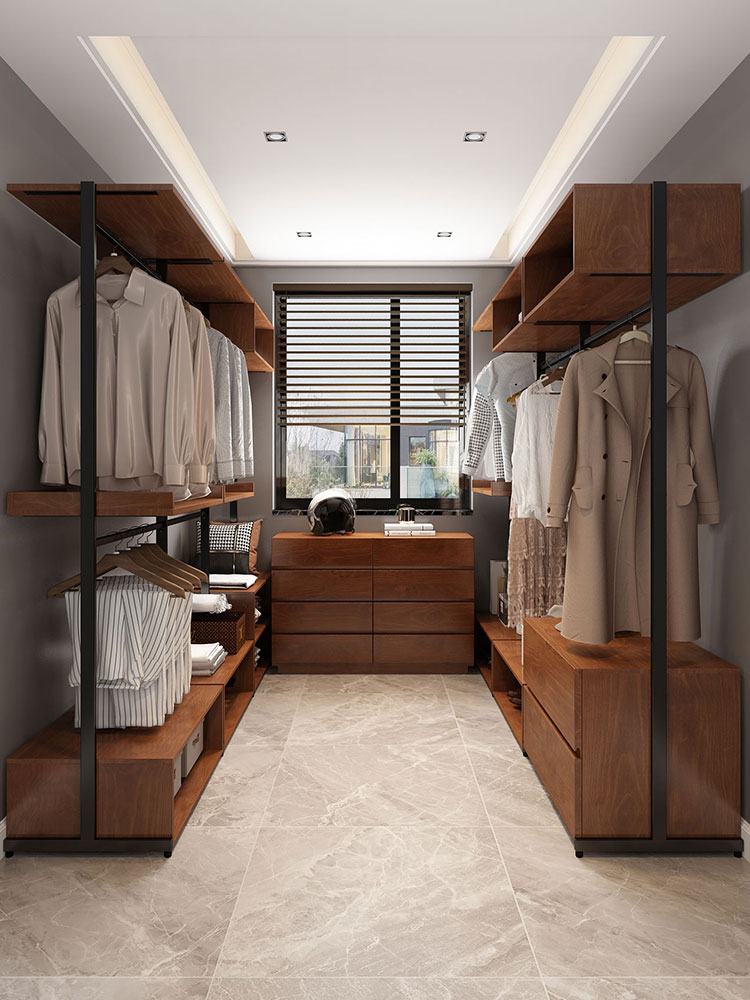 步入式衣柜架开放式衣帽间架子衣架卧室落地铁艺金属挂衣架置物架