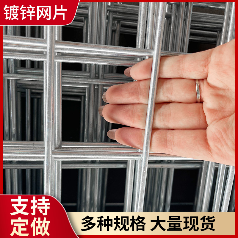 镀锌铁丝网电焊网片围栏小孔加粗狗笼养殖建筑钢筋网格网钢丝防护