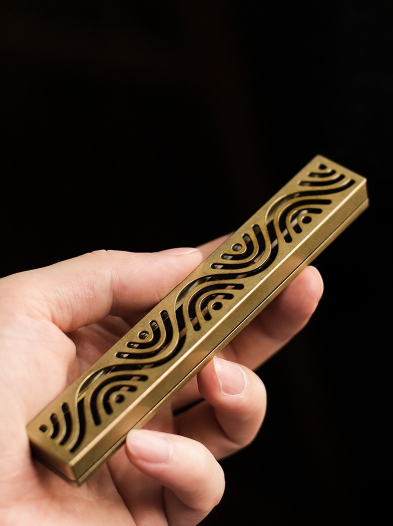 纯黄铜短款卧炉旅行创意日式香熏炉随身便携带香盒茶道檀沉线香插,家居饰品,香薰炉,淘宝优惠券,粉丝福利购,淘宝优惠卷