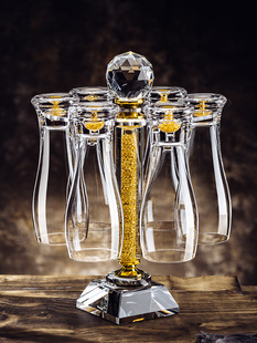 大容量啤酒杯家用水晶玻璃精酿扎啤杯子轻奢高档网红果汁杯套装