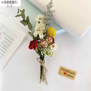 迷你满天星干花花束墙面装饰壁挂插花瓶diy材料包相框门牌香薰花