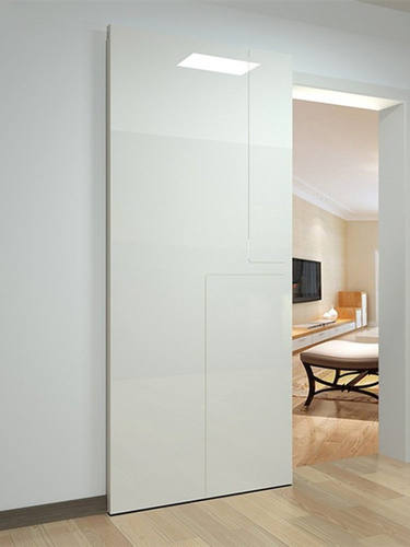 推拉门幽灵门隐藏门无轨悬浮移门定制极简风吊轨厨房卫生间谷仓门