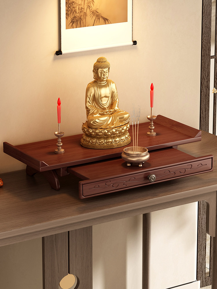 新中式神龛壁挂式家用佛龛架财神爷摆放柜供桌供台挂墙观音神台柜,住宅家具,玄关台,淘宝优惠券,粉丝福利购,淘宝优惠卷