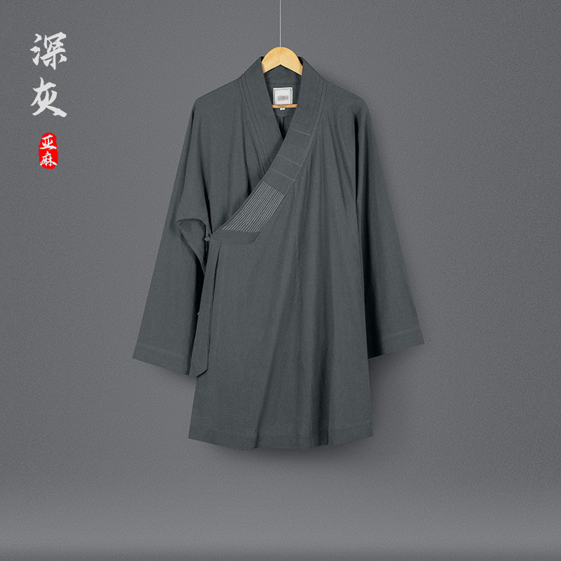 春夏季僧服薄款罗汉褂上衣男女款比丘和尚僧衣亚麻罗汉衫免绑腿裤