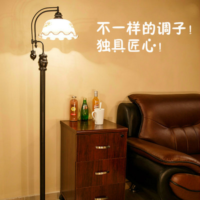 新老上海创意木艺田园欧式美式复古落地灯客厅卧室床头书房落地台