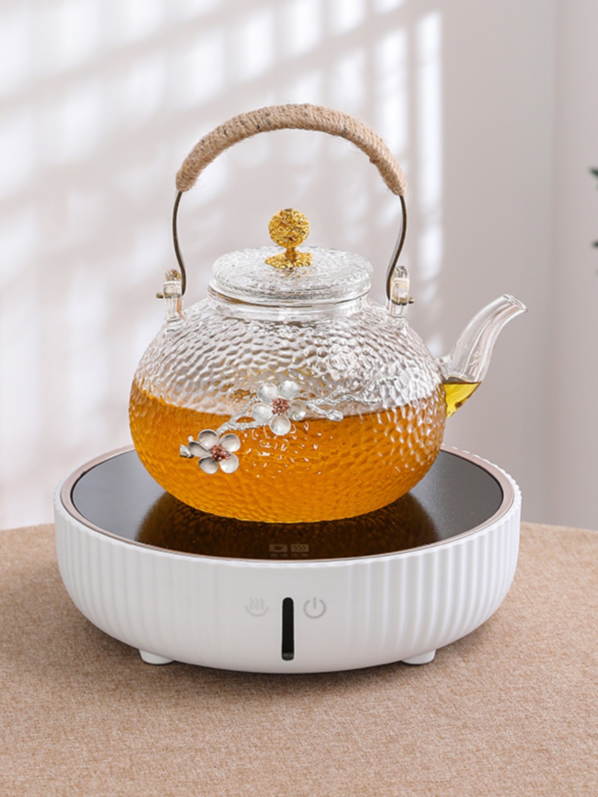 电陶炉迷你烧水壶小型煮茶壶一人保温炉煮茶器玻璃茶具泡茶壶套装