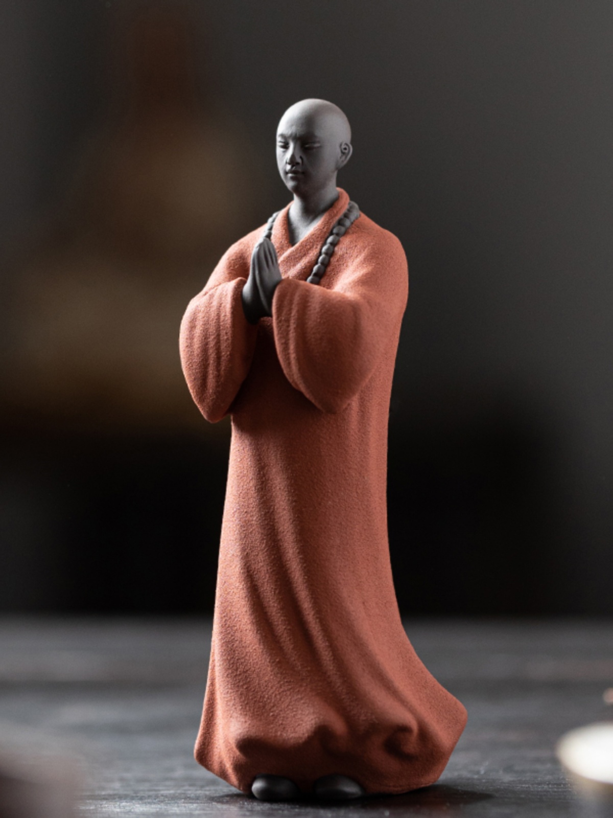 创意禅意小和尚紫砂茶宠摆件茶桌茶盘装饰品陶瓷人物盆栽假山造景