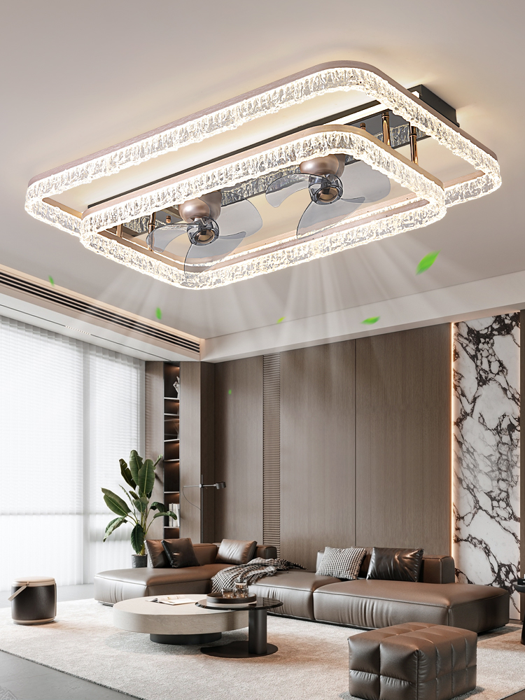 风扇灯客厅意式轻奢高级感卧室电风扇灯全光谱护眼吸顶灯全屋套餐