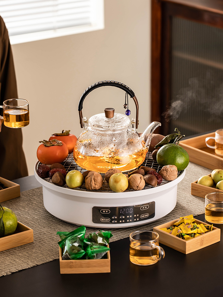 电陶炉围炉煮茶器具全套家用室内玻璃烧水养生泡茶壶专用2025新款