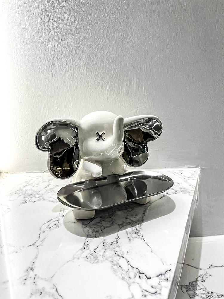 家居客厅鞋柜装饰品遥控器杂物托盘ins风入户玄关钥匙收纳摆件