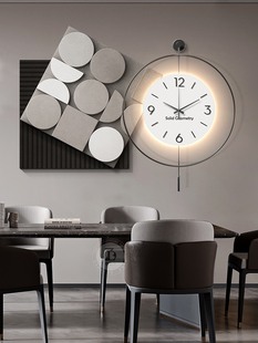高档挂钟餐厅挂钟客厅挂钟装饰画创意抽象几何挂钟简约餐厅挂钟