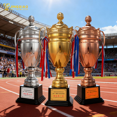 金属大奖杯定制运动比赛冠亚季军颁奖金银铜奖牌足球篮球荣誉订制