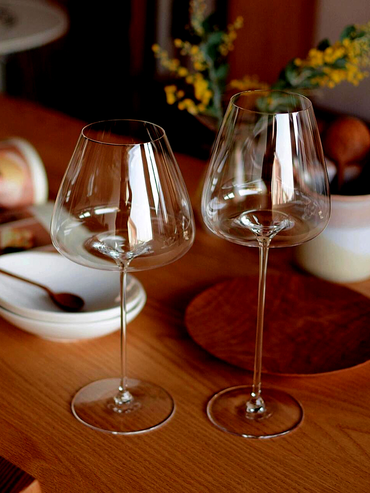 高颜值红酒杯套装家用高级葡萄酒杯创意轻奢水晶大肚勃艮第高脚杯