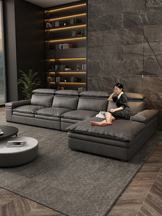 法莎蒂科技布沙发现代简约轻奢客厅北欧羽绒免洗超软布艺沙发