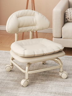 凳带娃神器儿童带轮板凳美缝靠背椅 万向轮小凳子滑轮矮凳家用换鞋