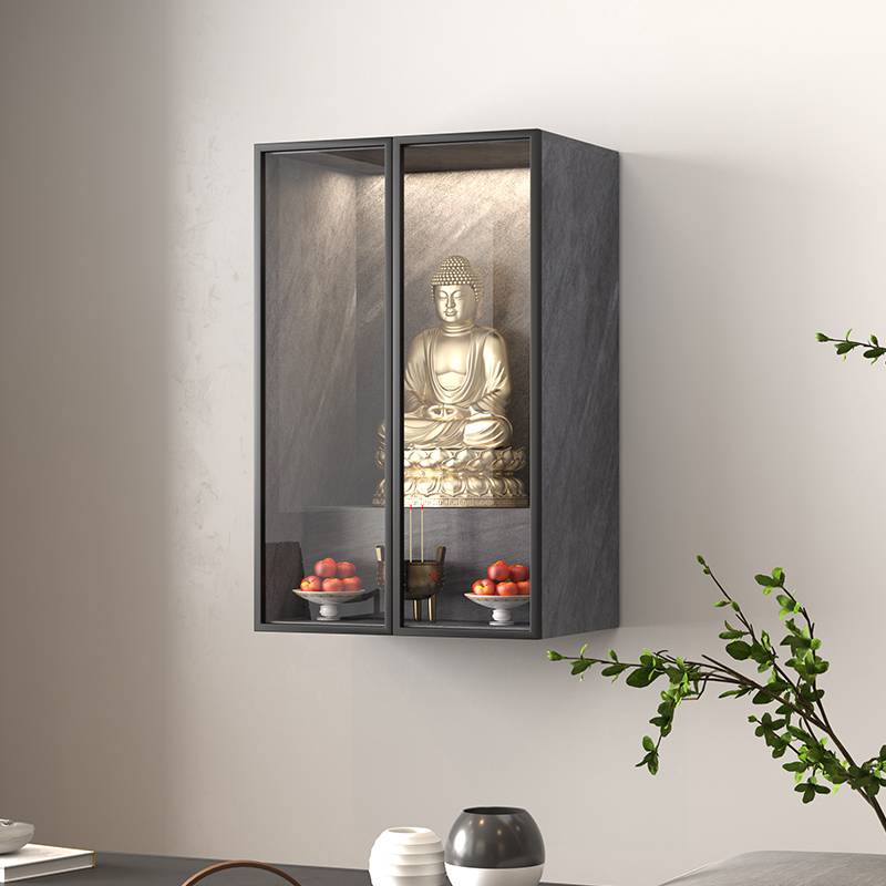 佛龛柜带门现代轻奢小型家用供桌神龛壁挂式神台财神爷观音佛像架