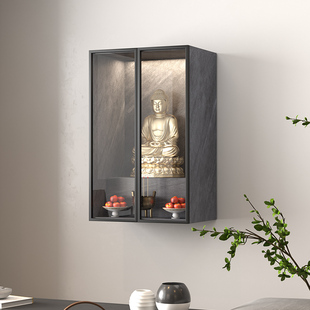 佛龛柜带门现代轻奢小型家用供桌神龛壁挂式神台财神爷观音佛像架