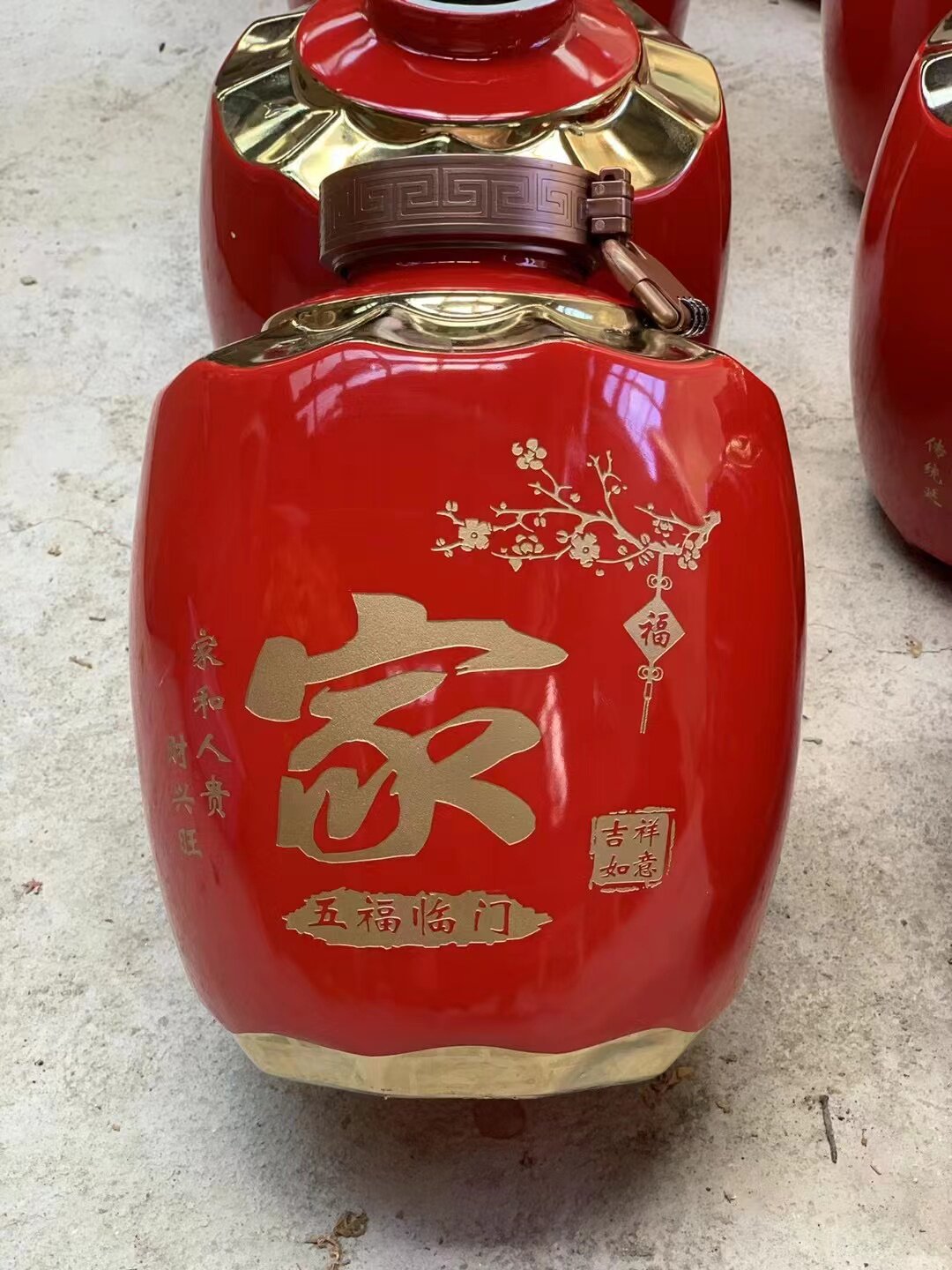 陶瓷酒瓶3/5/10斤装景德镇家用陶瓷酒坛子家和万事兴密封陶瓷酒壶